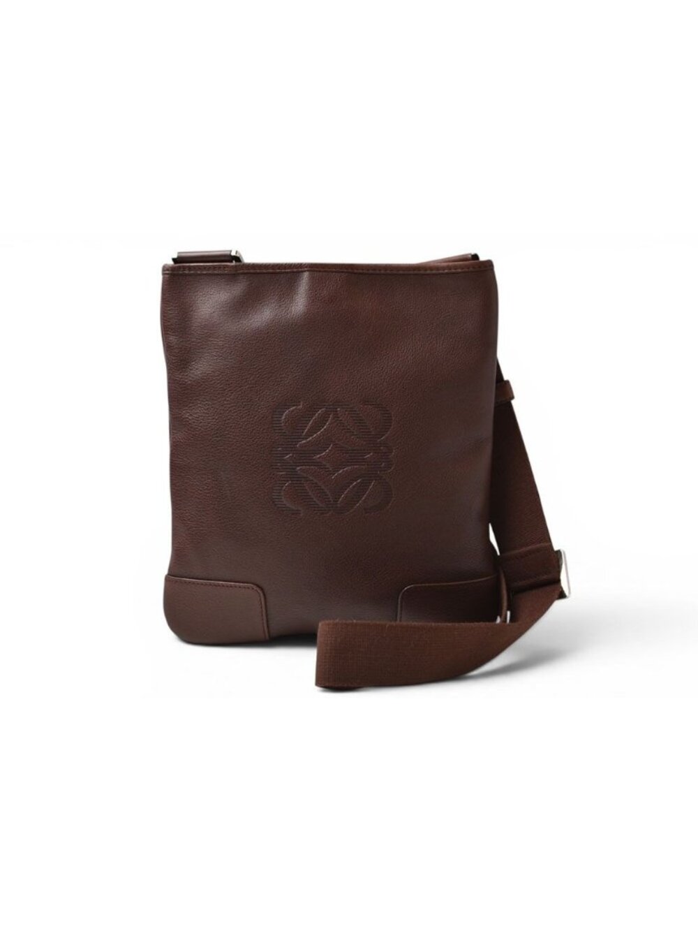 Loewe Shoulder Bag Vintage Anagram Calfskin Brown